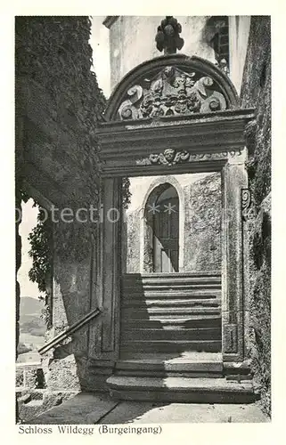 AK / Ansichtskarte Wildegg_AG Schloss Wildegg Burgeingang 