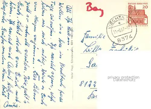 AK / Ansichtskarte Viechtach_Bayerischer_Wald Luftaufnahme Kirche Stauwehr Hoellensteinsee Pfahl Felsen Natur Viechtach_Bayerischer