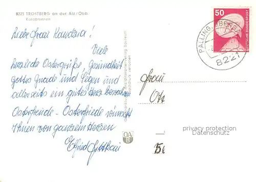 AK / Ansichtskarte Trostberg_Alz Karobrunnen 