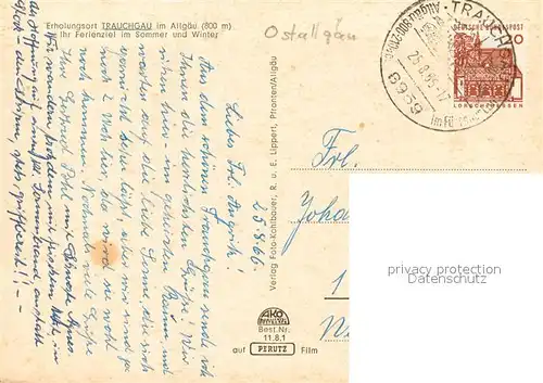 AK / Ansichtskarte Trauchgau Schloss Neuschwanstein Bannwaldsee Alpen Schloss Hohenschwangau Geiselstein Felsen Trauchgau