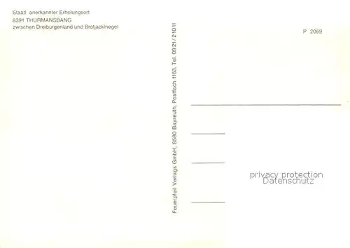 AK / Ansichtskarte Thurmansbang Panorama Kirche Muehle Wasserrad Thurmansbang