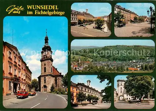 AK / Ansichtskarte Wunsiedel Motiv mit Kirche Innenstadt Panorama Fichtelgebirge Wunsiedel