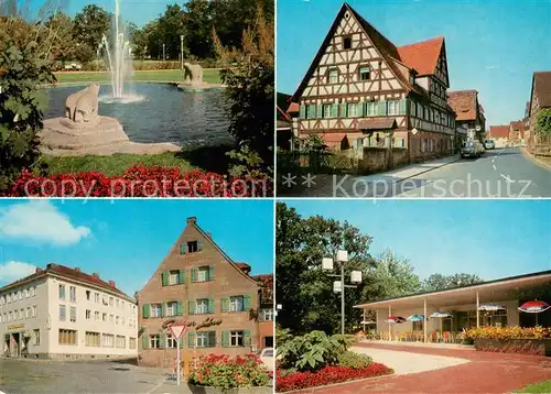 AK / Ansichtskarte Zirndorf_Mittelfranken Parkanlagen Teich Pressleinshaus Innenstadt Gasthaus Stadtpark Cafe Zirndorf Mittelfranken
