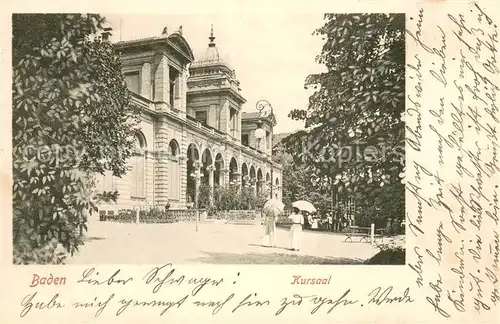 AK / Ansichtskarte Baden__AG Kursaal 