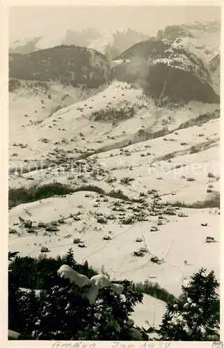 AK / Ansichtskarte Amden_SG Winterpanorama Amden_SG
