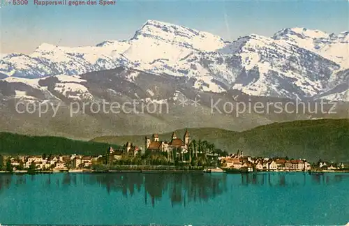 AK / Ansichtskarte Rapperswil_Zuerichsee_BE mit Speer 
