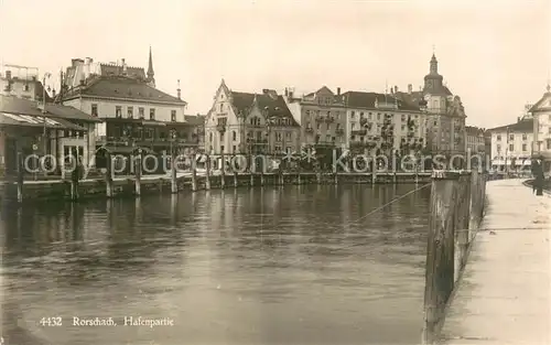 AK / Ansichtskarte Rorschach_Bodensee_SG Hafenpartie 