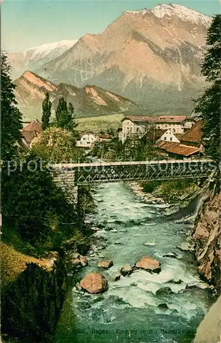 AK / Ansichtskarte Ragaz_Bad_SG Eingang in die Badstrasse 