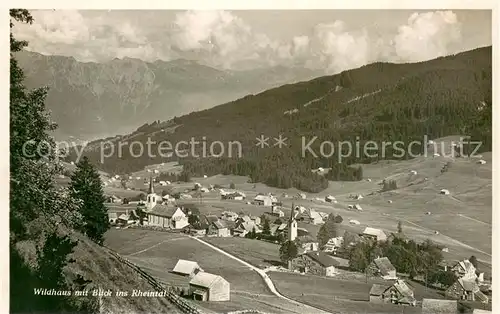 AK / Ansichtskarte Wildhaus__SG mit Blick ins Rheintal 