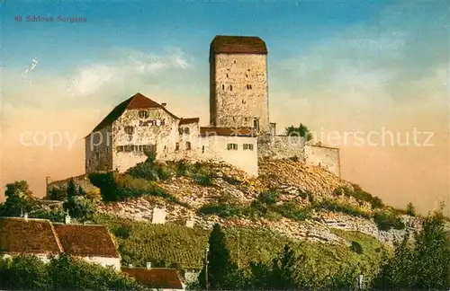 AK / Ansichtskarte Sargans_SG Schloss Sargans 