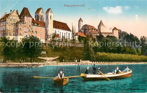 AK / Ansichtskarte Rapperswil_Zuerichsee_BE Schloss Kirche 
