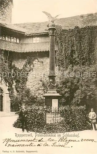 AK / Ansichtskarte Rapperswil_BE Polendenkmal im Schlosshof Rapperswil BE