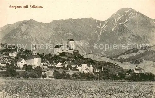 AK / Ansichtskarte Sargans_SG mit Falknis 