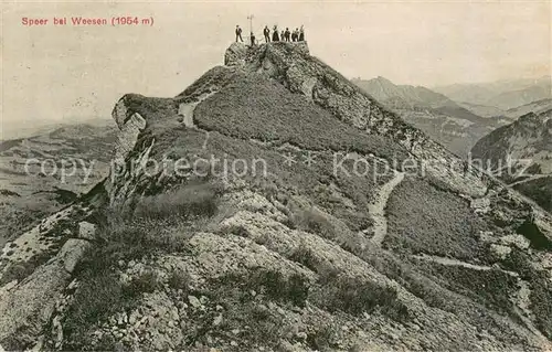 AK / Ansichtskarte Weesen_SG Speer Gipfel Weesen_SG