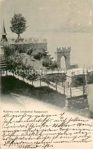 AK / Ansichtskarte Rapperswil_Zuerichsee_BE Aufstieg zum Lindenhof 