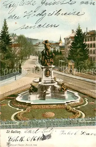 AK / Ansichtskarte St_Gallen_SG Brunnen St_Gallen_SG