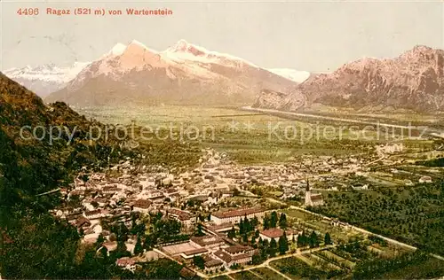 AK / Ansichtskarte Ragaz_Bad_SG Panorama vom Wartenstein 