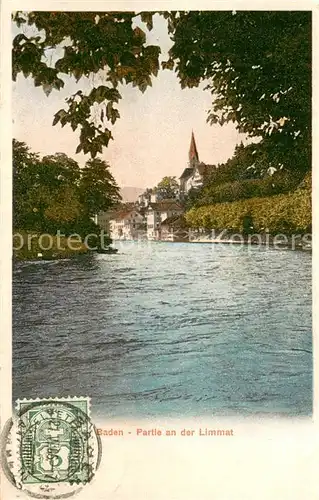 AK / Ansichtskarte Baden__AG Partie an der Limmat 