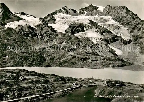 AK / Ansichtskarte Berninapass Lago Bianco e Piz Cambrena Berninapass