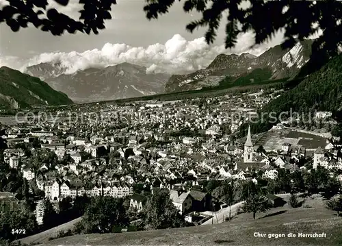 AK / Ansichtskarte Chur_GR Panorama mit Herrschaft Chur_GR