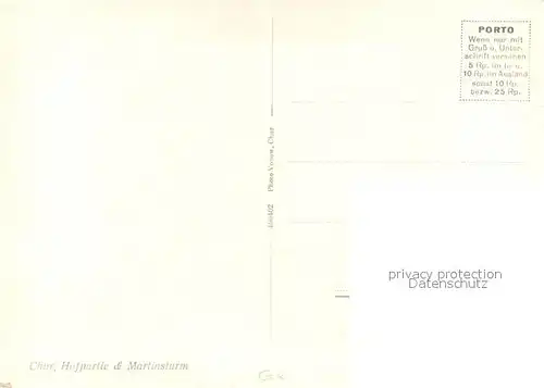 AK / Ansichtskarte Chur_GR Hofpartie und Martinsturm Chur_GR