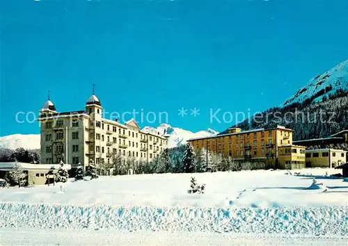 AK / Ansichtskarte St_Moritz_GR Engadiner Kantoreihaus Laudinella und Hotel Laudinella St_Moritz_GR