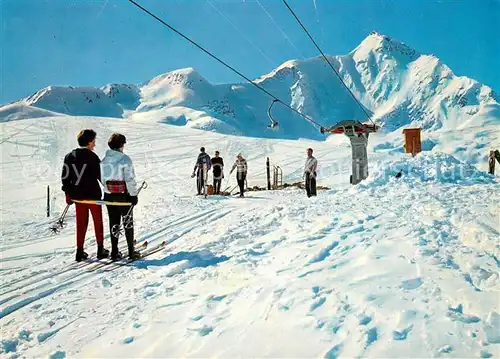 AK / Ansichtskarte Spluegen_GR Skilift Spluegen Danatzhoehe Endstation mit Tambohorn Spluegen_GR