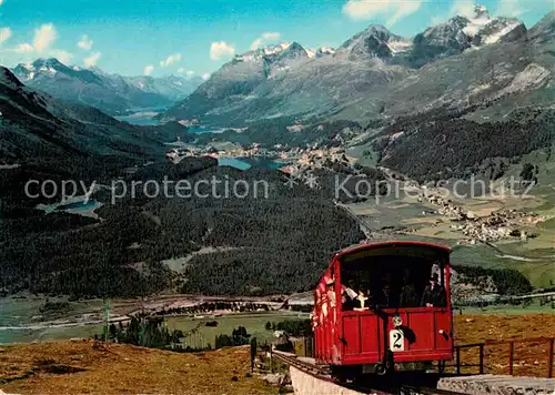 AK / Ansichtskarte Muottas_Muragl im Oberengadin mit Bergbahn Muottas Muragl