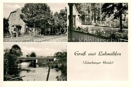 AK / Ansichtskarte Luhmuehlen Gasthaus Luhetal Bruecke Luhmuehlen