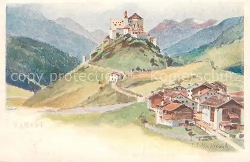 AK / Ansichtskarte Tarasp Schloss Tarasp Kuenstlerkarte Tarasp