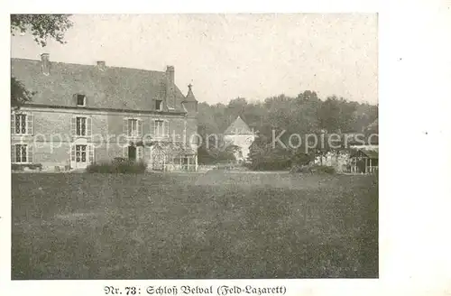 AK / Ansichtskarte Belval_08_Ardennes Schloss Belval Feld Lazarett 