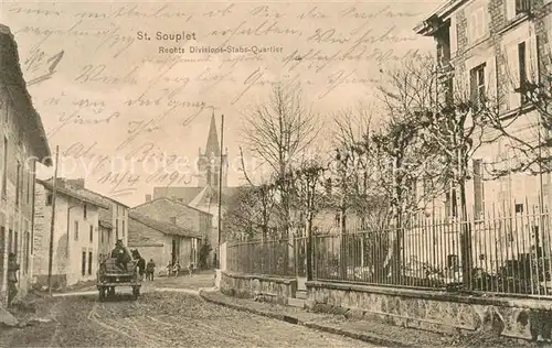 AK / Ansichtskarte Saint Souplet sur Py Divisions Stabs Quartier rechts Saint Souplet sur Py