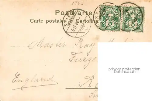 AK / Ansichtskarte Spiez_Thunersee_BE mit Beatenberg  Spiez_Thunersee_BE