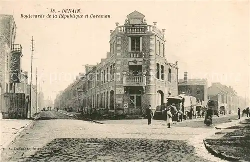 AK / Ansichtskarte Denain Boulevard de la Republique et Caraman Denain