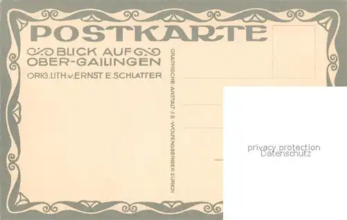 AK / Ansichtskarte Ober Gailingen Ortsmotiv Kuenstlerkarte 