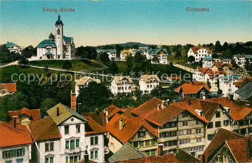 AK / Ansichtskarte Gossau_SG Stadtblick mit ev Kirche Gossau_SG