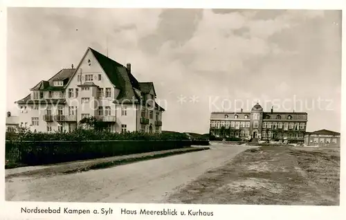 AK / Ansichtskarte Kampen__Sylt Haus Meeresblick und Kurhaus 