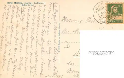 AK / Ansichtskarte Guarda_GR Ortspartie mit Kirche 