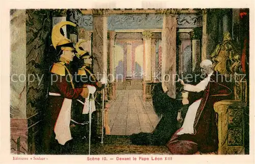 AK / Ansichtskarte Papst Scene 10 Devant le Pape Leon XIII 