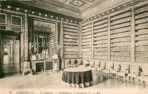 AK / Ansichtskarte Bibliothek_Library LL 26 Compiegne Napoleon I Bibliothek Library