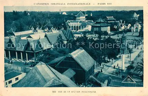 AK / Ansichtskarte Exposition_Coloniale_Paris_1931 S.P.A.289 Vue de la section Indocminoise 