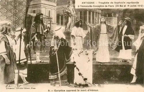 AK / Ansichtskarte Theater Antigone Eurydice apprend la mort d Hemon 