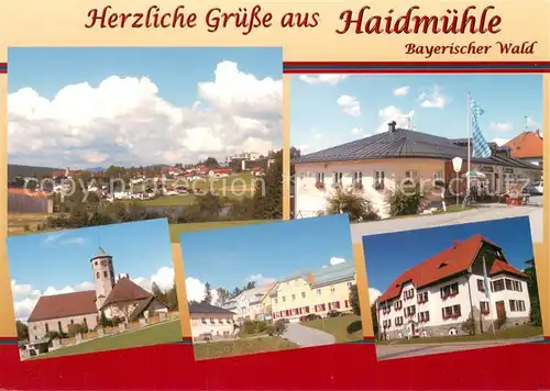 AK / Ansichtskarte Haidmuehle Teilansichten Urlaubsort im Bayerischen Wald Kirche Hotel Haidmuehle