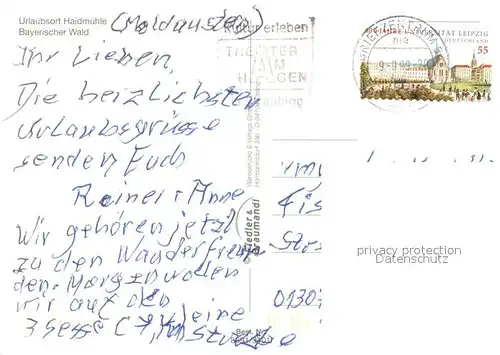 AK / Ansichtskarte Haidmuehle Teilansichten Urlaubsort im Bayerischen Wald Kirche Hotel Haidmuehle