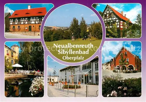 AK / Ansichtskarte Neualbenreuth Sibyllenbad Golfplatz Hotel Restaurant Terrasse Teich Neualbenreuth