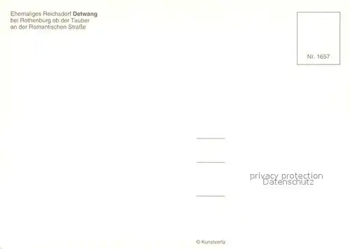 AK / Ansichtskarte Detwang Ehemaliges Reichsdorf Ansicht mit Kirche Detwang