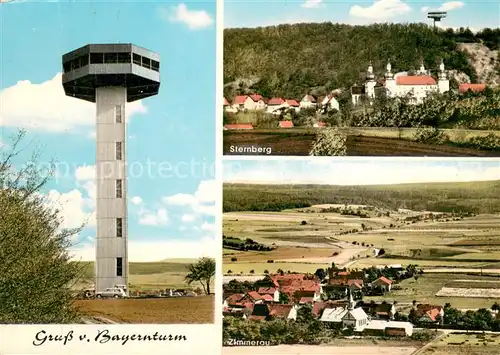AK / Ansichtskarte Sternberg_Zimmerau Panorama Schloss Bayernturm Aussichtsturm am Buechelberg Sternberg Zimmerau