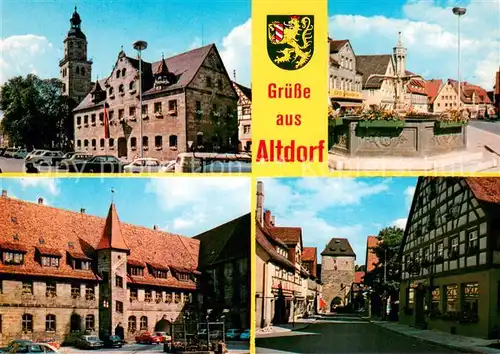 AK / Ansichtskarte Altdorf_Nuernberg Motive Altstadt Zentrum Stadttor Brunnen Kirche Fachwerk Altdorf Nuernberg