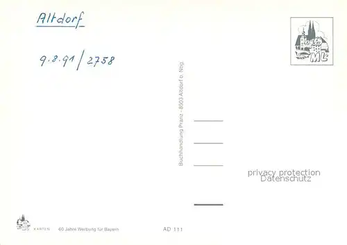 AK / Ansichtskarte Altdorf_Nuernberg Motive Altstadt Zentrum Stadttor Brunnen Kirche Fachwerk Altdorf Nuernberg