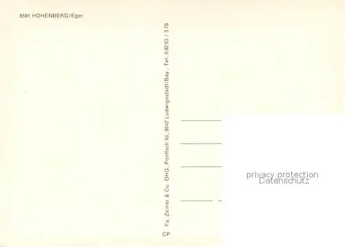 AK / Ansichtskarte Hohenberg_Eger Stadtansichten Stadtmauer Stadttor Wappen Hohenberg Eger